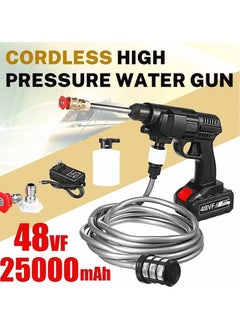 BORTONY 48V 25000mAh 30Bar Cordless High Pressure Car Washer with Nozzles Water Gun Set Garden Cleaning Jet Washing Machine  - Image 2