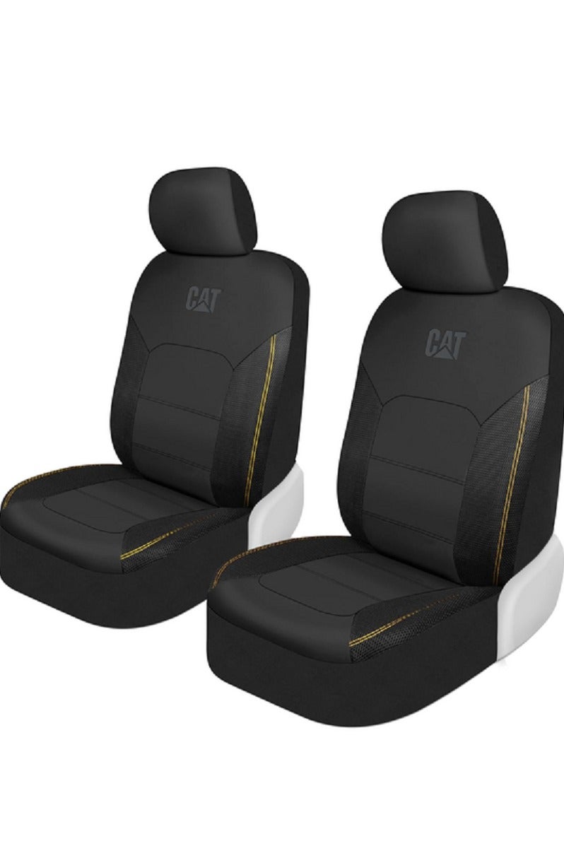 CAT 2-Piece Universal Fit Flex Hybrid Luxury Mesh Car Front Seat Cover - Image 3