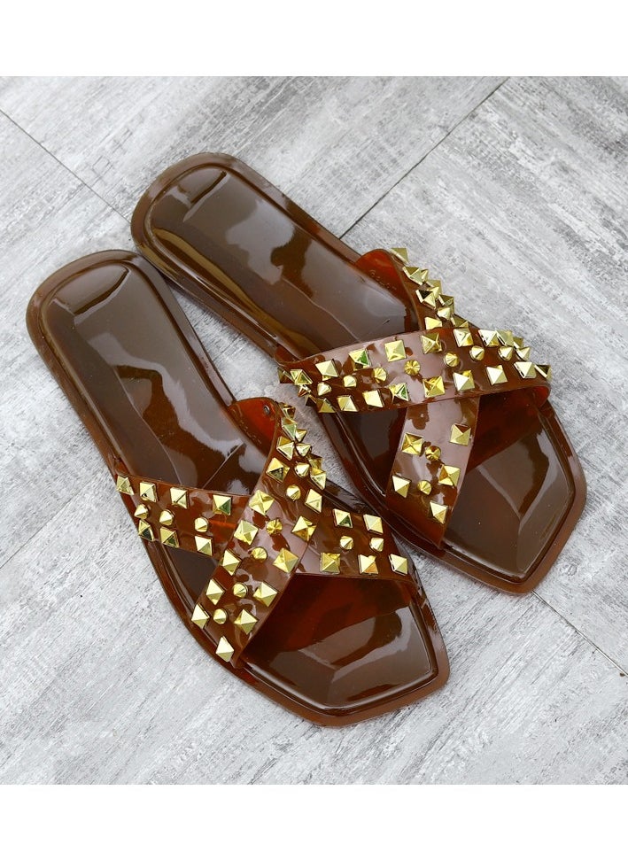 KUYING New Fashion Outgoing Flat Bottom Slippers  - Image 1