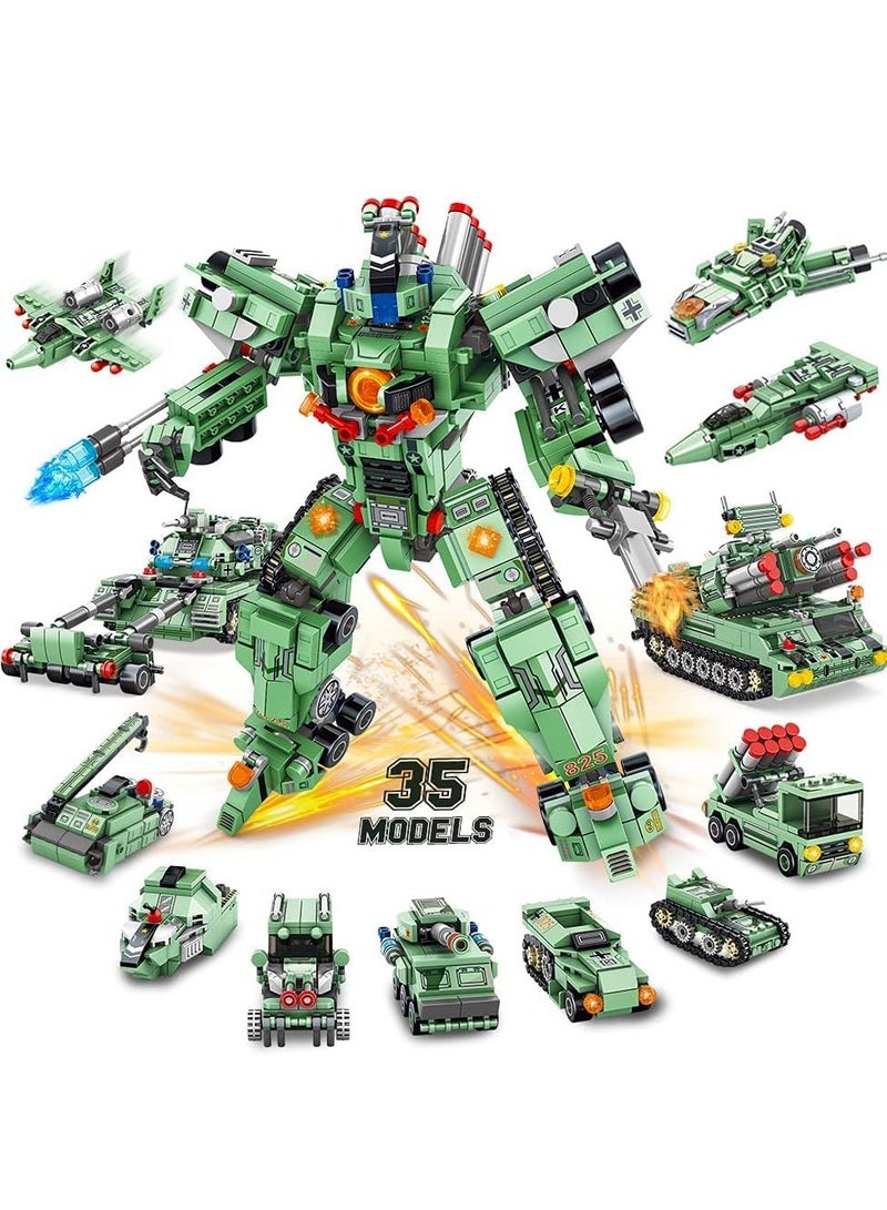 طقم بناء روبوت 5 في 1 للأطفال ألعاب تعليمية STEM 832 قطعة مجموعة بناء للأولاد من 6 إلى 12 سنة هدية مثالية للمهندسين الصغار - Image 1