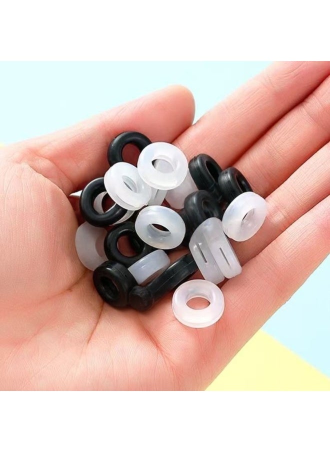 Generic 10-Pair Anti-Slip Silicone Ear Hook & Temple Tip Grips for Glasses – Black & White Spectacle Retainers for Kids, Adults & Sports Eyewear  - Image 1