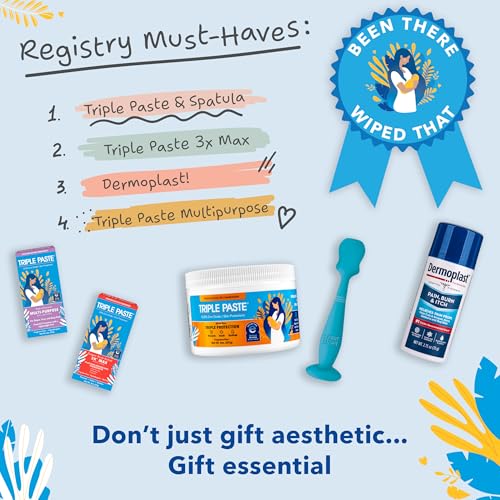 Triple Paste Diaper Rash Cream and Spatula Bundle - 8 oz Zinc Oxide Ointment and Spatula Treatment, Soothe and Prevent Rash with a Pediatrician-Recommended Hypoallergenic Formula - Image 4