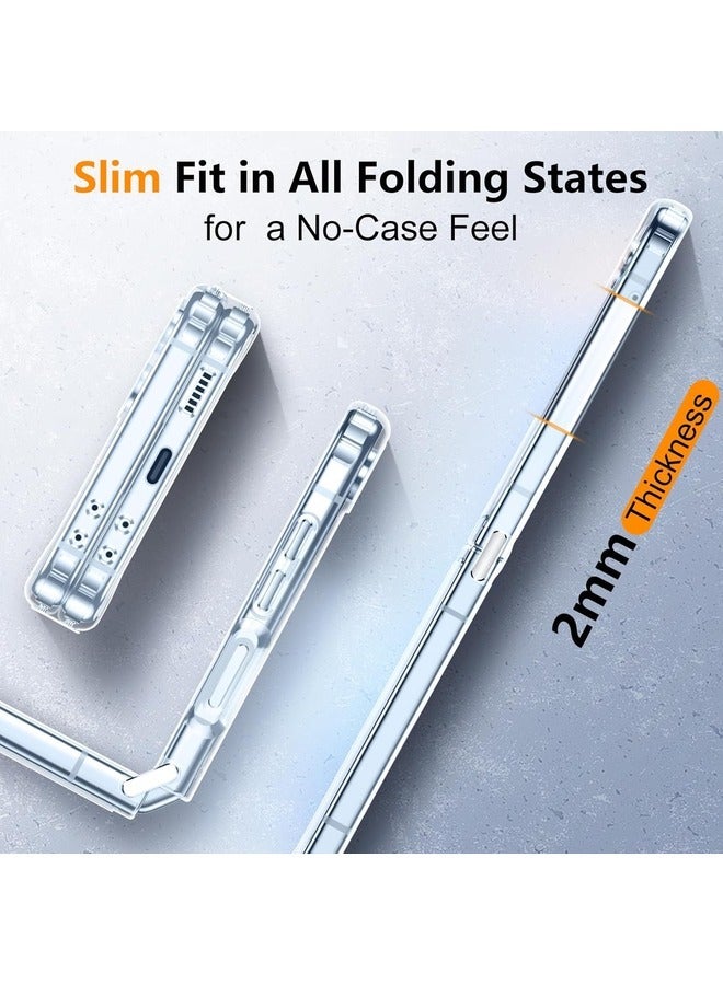 ELTRAZONE Samsung Galaxy Z Flip 6 Slim Clear Case with Metal Chain – Anti-Yellowing TPU Cover for Z Flip 6 5G (2024) - Image 4