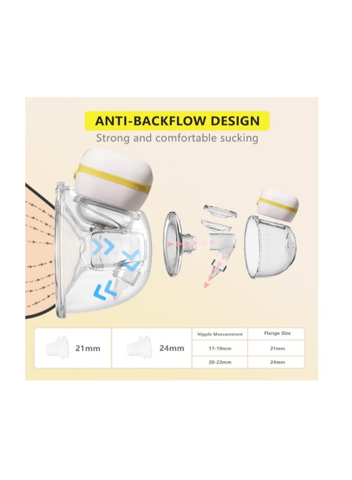 ترو مضخة حليب كهربائية مزدوجة قابلة للارتداء من ترو جولد | بدون استخدام اليدين وخفيفة الوزن | 4 أوضاع للشفط | بطارية قابلة لإعادة الشحن | خالية من مادة BPA | تشغيل هادئ - Image 4