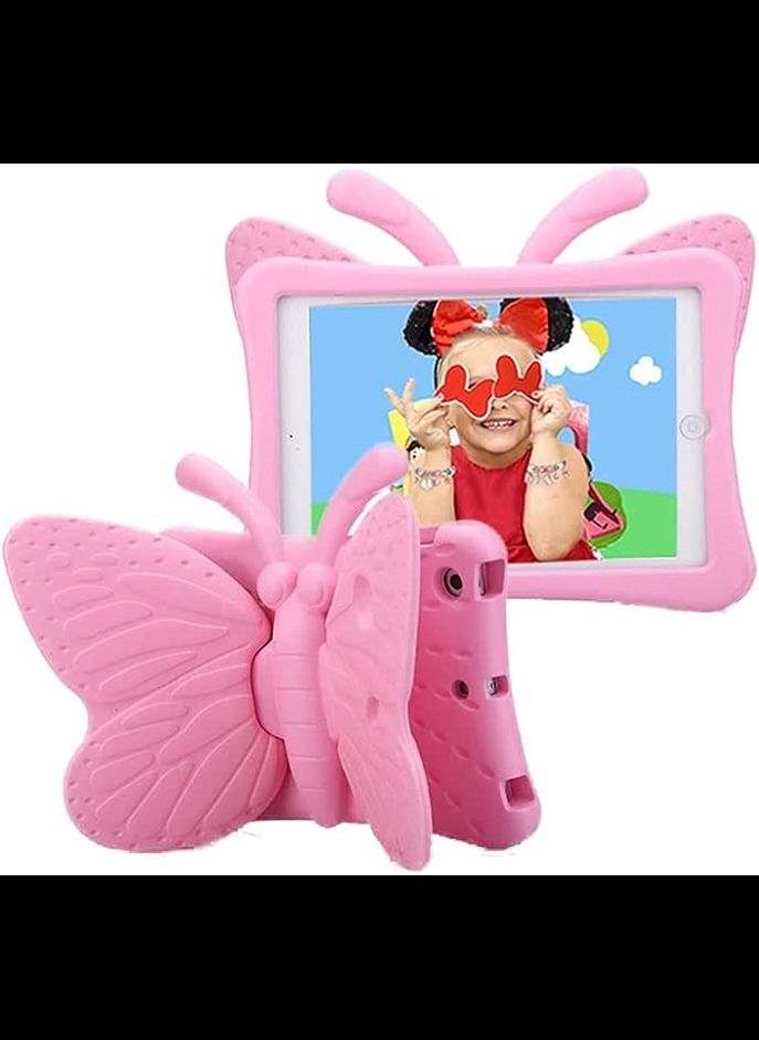 iPad Mini Case for Kids, Light Weight Cute Butterfly Design Shockproof Drop-Proof Soft EVA Foam Protective Tablet Case Cover for Apple iPad Mini 1/2/3/4 - Pink