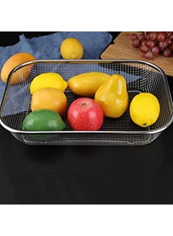 ZSIGNS Stainless Steel Dish Rack Drain Basket with Drip Tray & Spoon Holder Dish Drainer for Kitchen Drying Stand/Kuda/Plate Rack/Bartan Over Sink Counter Dish Rack (Regular) (Big 30 * 20 * 6 CM) - Image 3