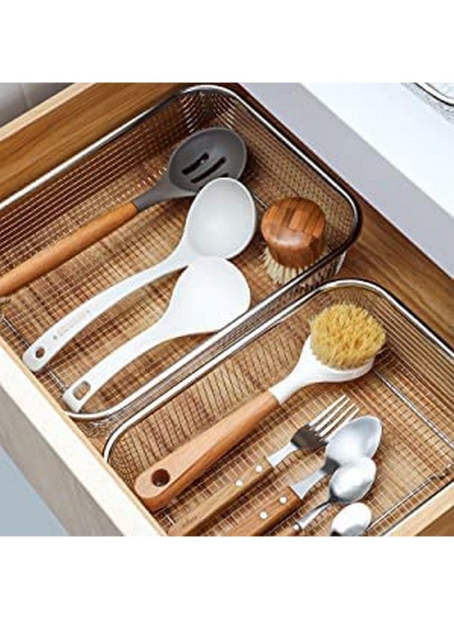 ZSIGNS Stainless Steel Dish Rack Drain Basket with Drip Tray & Spoon Holder Dish Drainer for Kitchen Drying Stand/Kuda/Plate Rack/Bartan Over Sink Counter Dish Rack (Regular) (Big 30 * 20 * 6 CM) - Image 5