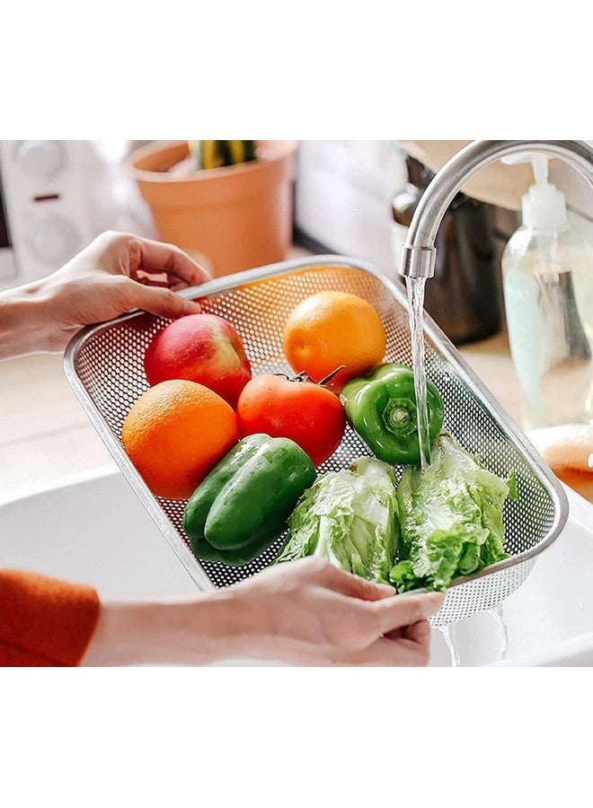 ZSIGNS Stainless Steel Dish Rack Drain Basket with Drip Tray & Spoon Holder Dish Drainer for Kitchen Drying Stand/Kuda/Plate Rack/Bartan Over Sink Counter Dish Rack (Regular) (Big 30 * 20 * 6 CM) - Image 2