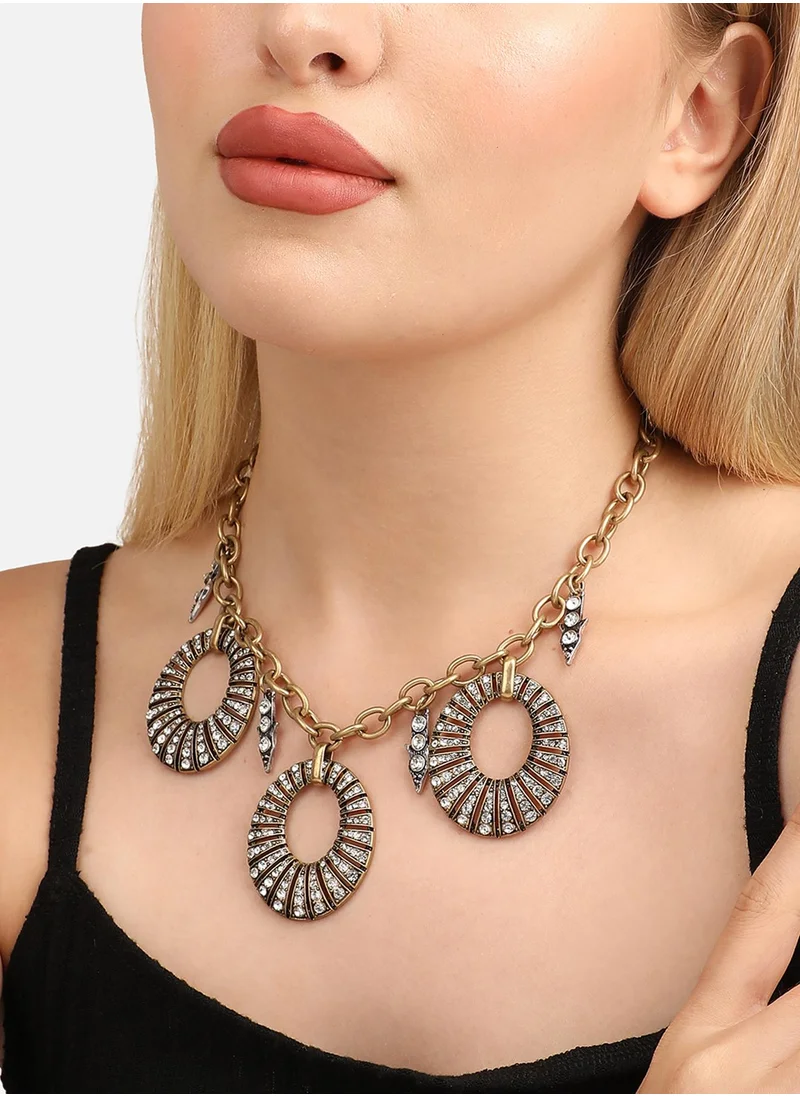 SOHI Designer Statement Stone Necklace