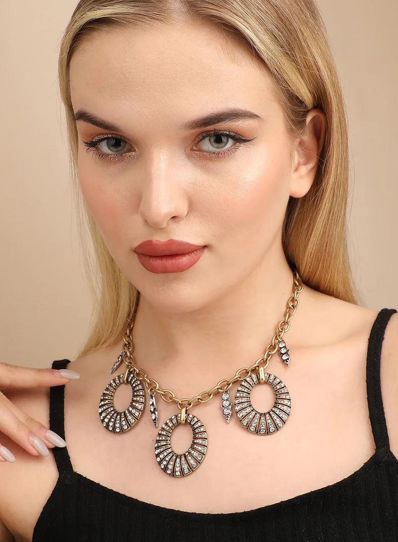 SOHI Designer Statement Stone Artificial Necklace Jewellery