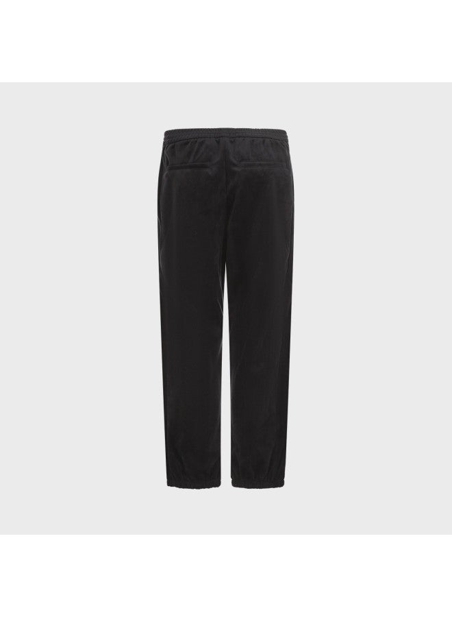 Zara men's Solid Color Fleece Striped Warm Versatile Comfortable Casual Tapered Pants - Image 3