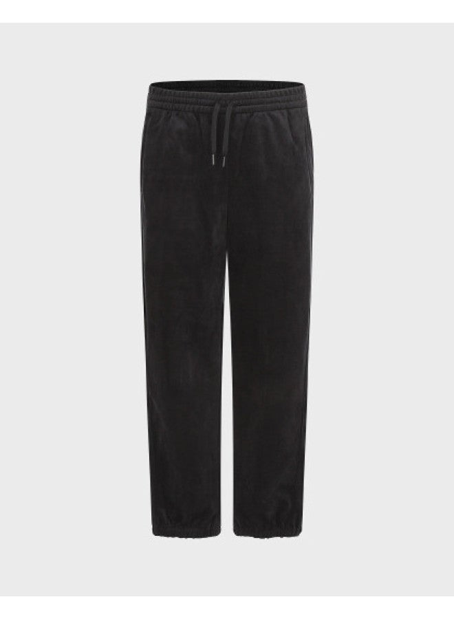 Zara men's Solid Color Fleece Striped Warm Versatile Comfortable Casual Tapered Pants - Image 1