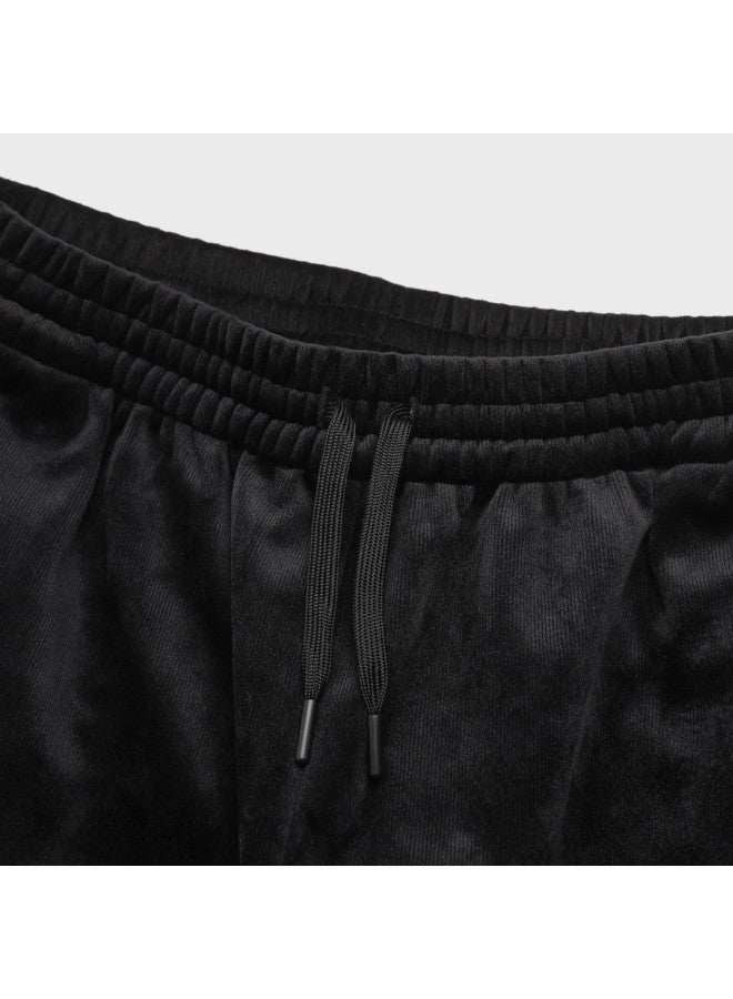 Zara men's Solid Color Fleece Striped Warm Versatile Comfortable Casual Tapered Pants - Image 4