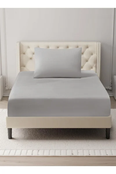Donetella Bedding Fitted Sheet - Fits 120x200 Cm For Single Bed - 2 Pcs (1 Fitted Sheet and 2 Pillowcases) - 35 Cm Deep Pocket - Solid Bed Sheet