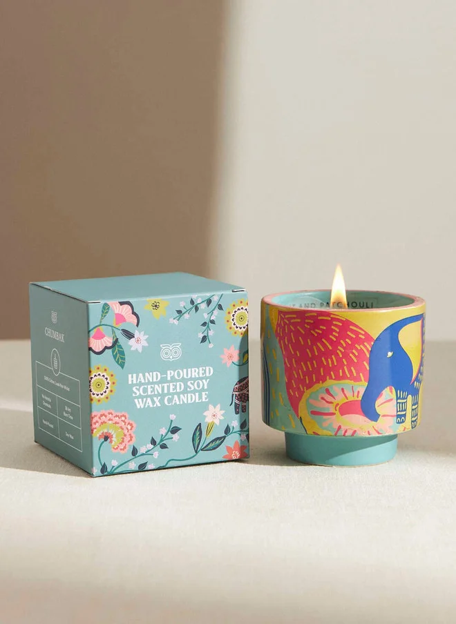 تشومباك Grapefruit & Patchouli Soy Wax Candle - Small