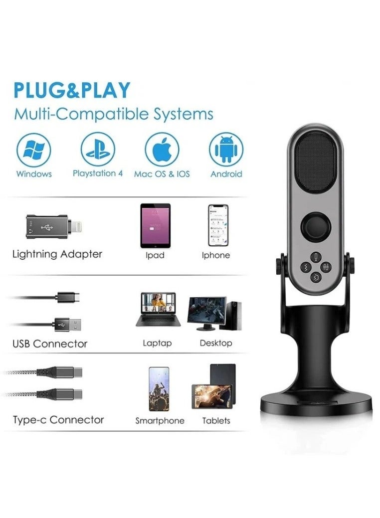 Jmary JMARY MC-PW7 USB DESKTOP CARDIOID NOISE REDUCTION MICROPHONE - Image 5