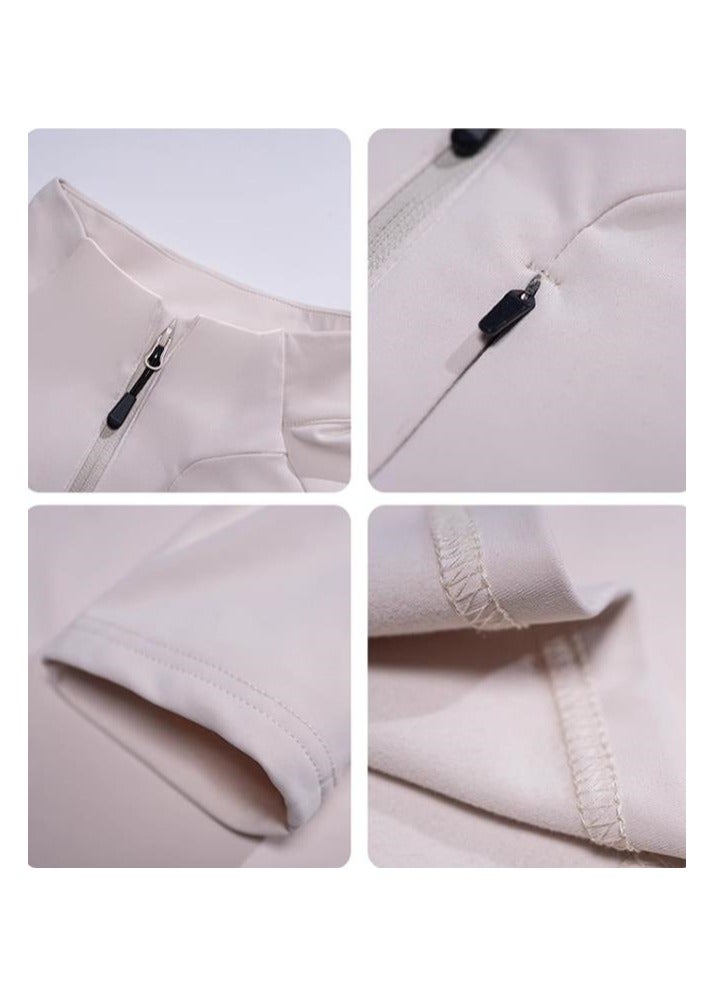 Men's Half Zipper Comfortable Long Sleeve Bottom Shirt Interior - Image 4