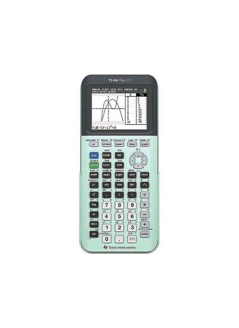 TEXAS INSTRUMENTS Texas Instruments TI-84 Plus CE Color Graphing Calculator, Mint Small  - Image 1