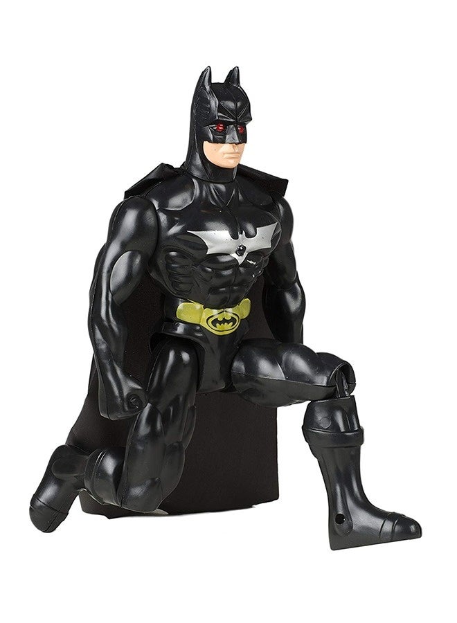 Toyland Kids Superhero Action Figure – Black Costume with Cape - Image 1