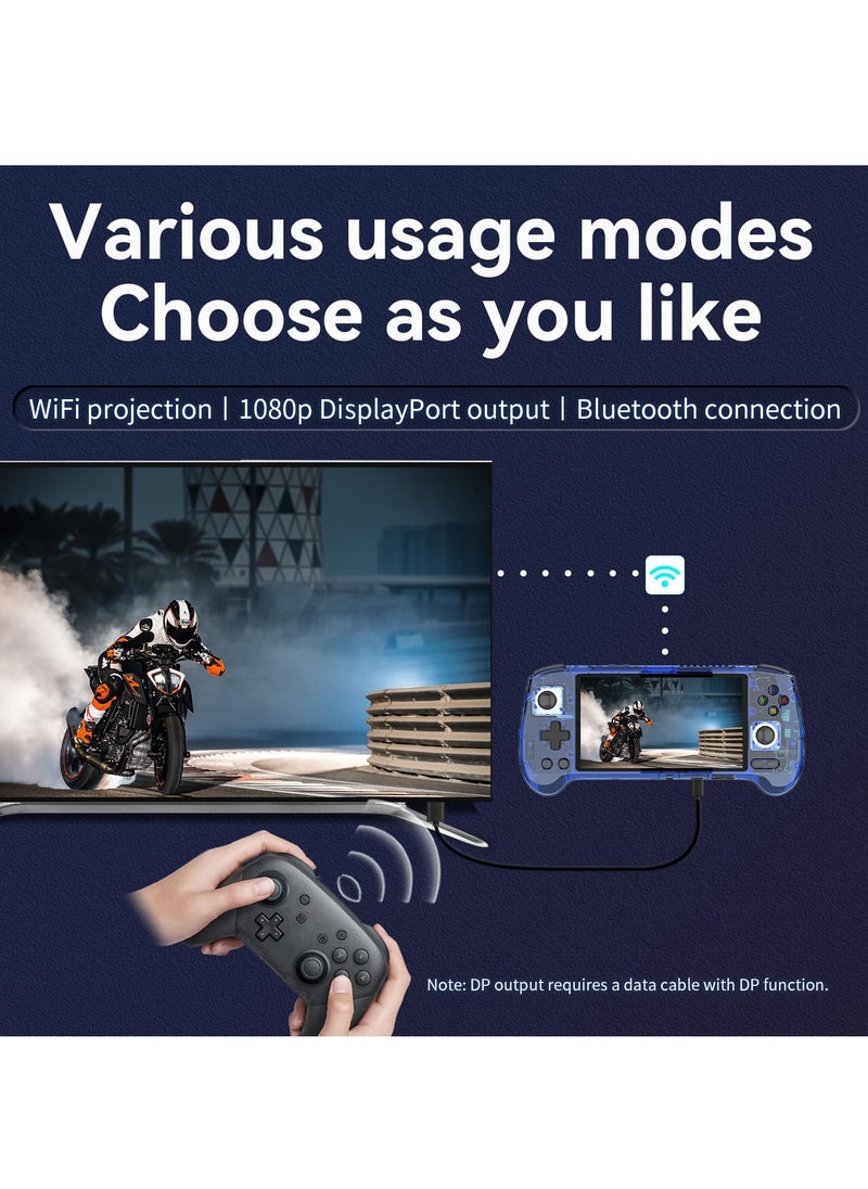 ANBERNIC  - ANBERNIC RG556 Handheld Game Console Unisoc T820 Android 13 5.48 inch AMOLED Screen 5500mAh WIFI Bluetooth Retro Video Players (Blue 128G) - Image 1