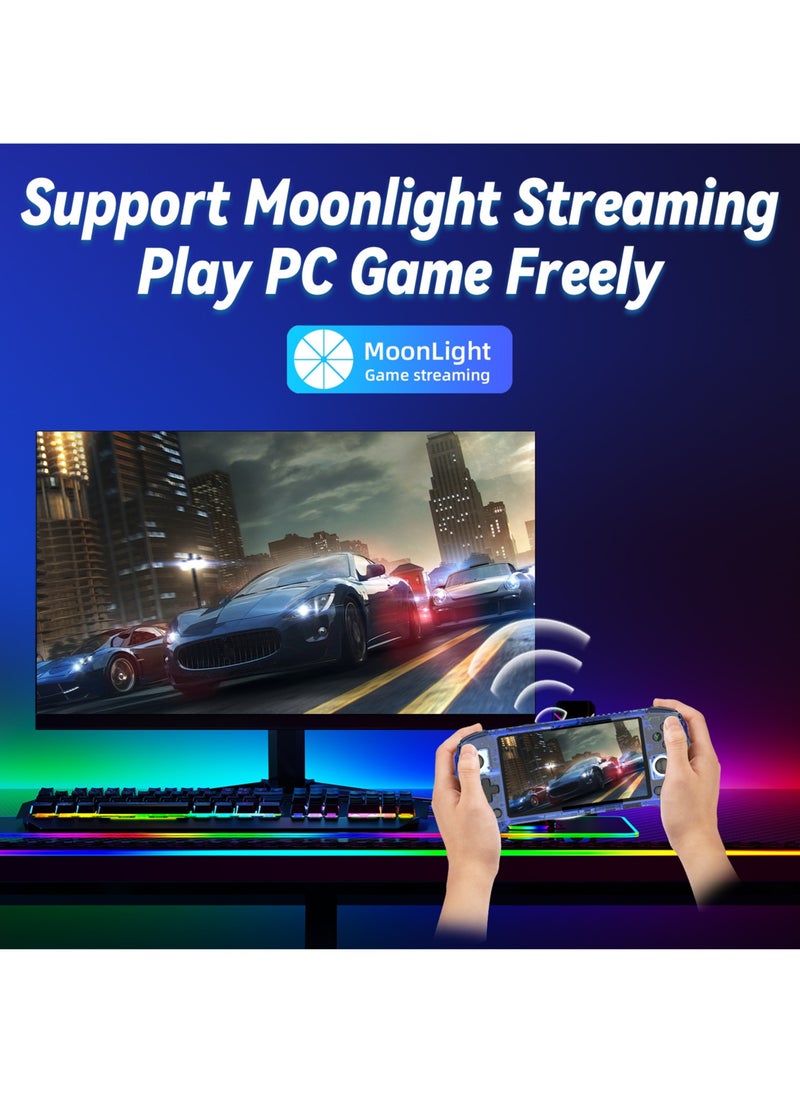 ANBERNIC  - ANBERNIC RG556 Handheld Game Console Unisoc T820 Android 13 5.48 inch AMOLED Screen 5500mAh WIFI Bluetooth Retro Video Players (Blue 128G) - Image 1
