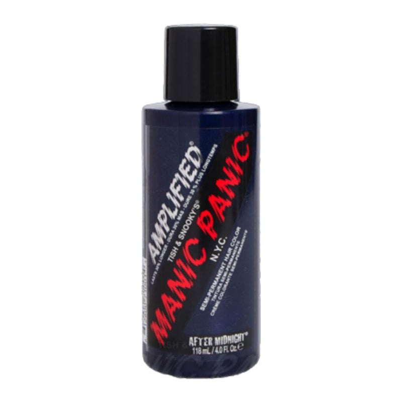 MANIC PANIC After Midnight Hair Color - Amplified - Semi Permanent Hair Dye - Dark Navy Blue - Green Undertones - For Dark & Light Hair - Vegan, PPD & Ammonia-Free - For Coloring Hair on Women & Men - Image 1