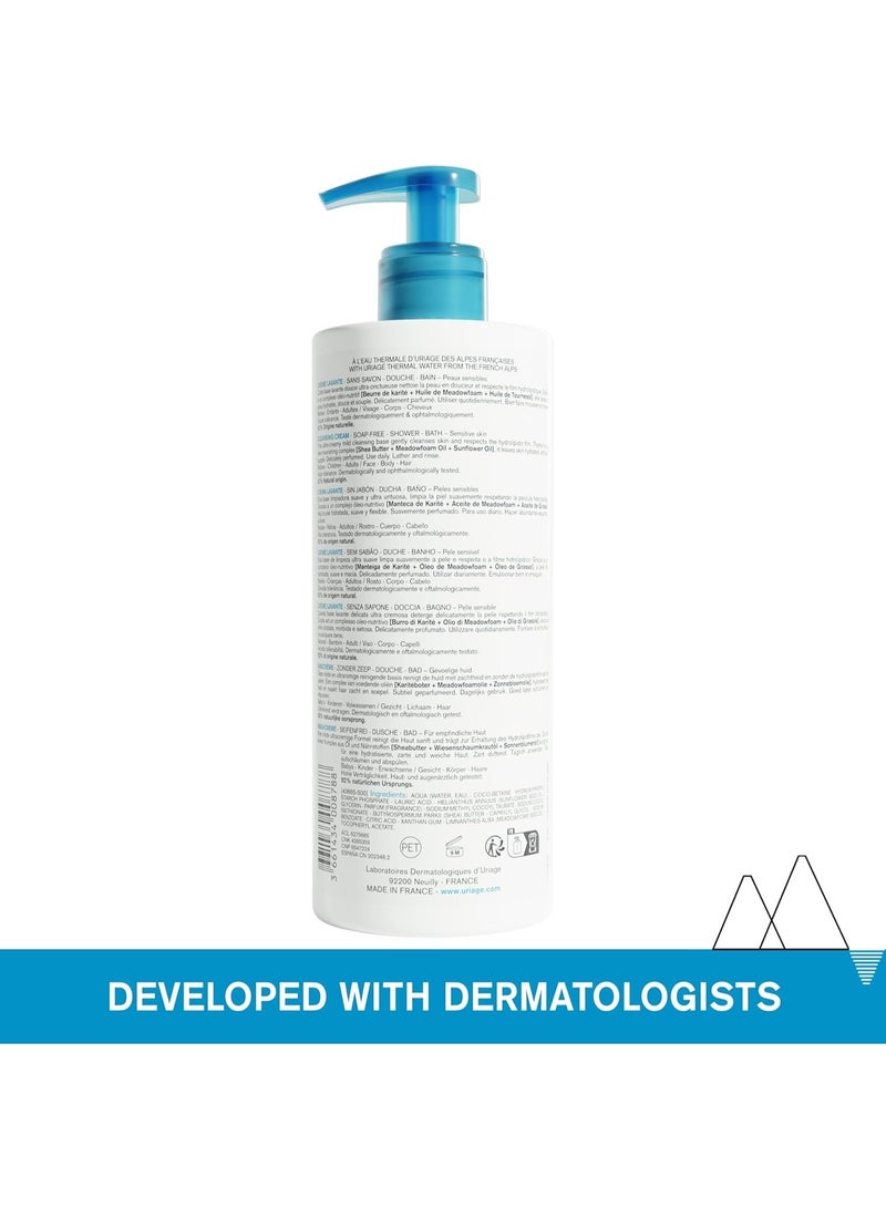 Uriage Cleansing Cream for Face, Body and Hair 500ml - Image 2