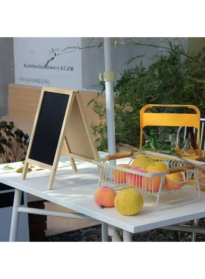 2pcs Large Double Sided Foldable Standing Easel Display Board With Wood Frame - Image 5