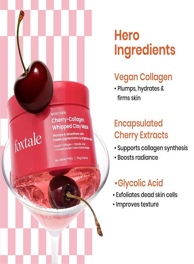 Foxtale Mon Cheri Cherry-Collagen Whipped Clay Mask - 75g - Image 3