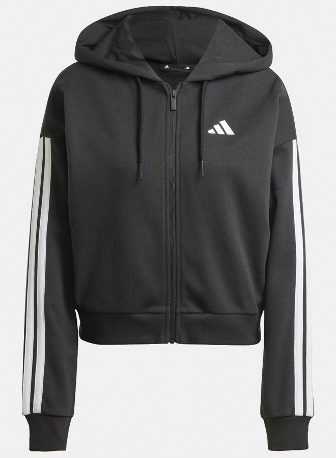 Adidas essentials 3-stripes french terry full zip women's hooded track top - Image 2