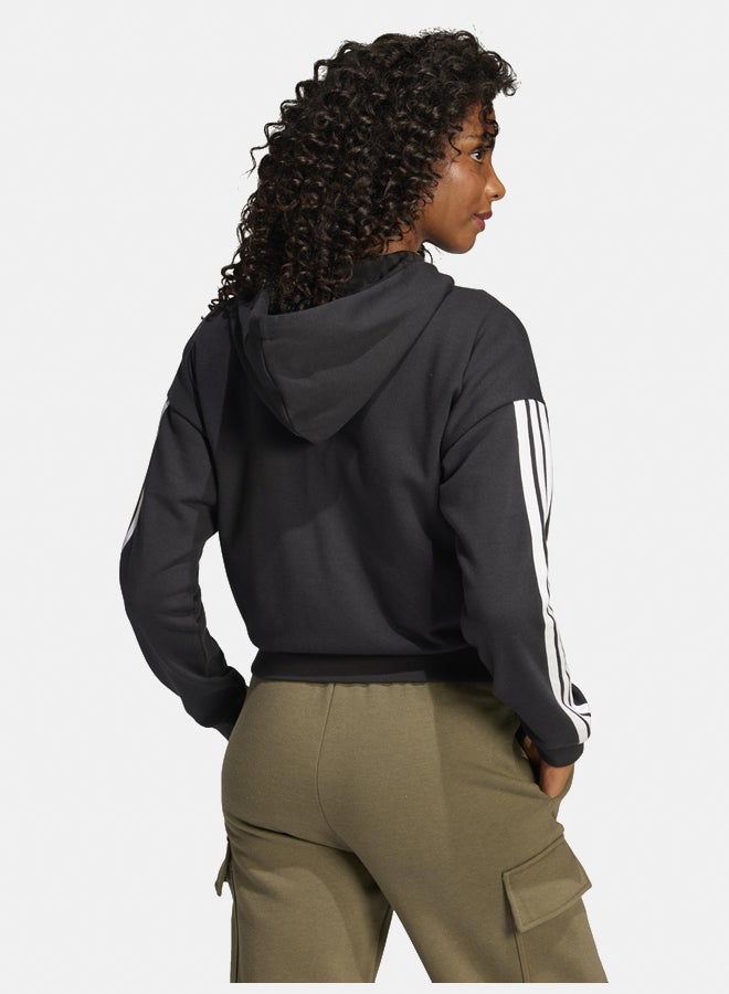 Adidas essentials 3-stripes french terry full zip women's hooded track top - Image 4