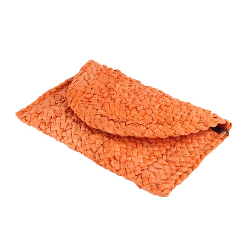 KUANG! Womens Straw Clutch Purse Handbag Shoulder Clutch Envelope Wallet Beach Straw Purse for Ladies - Image 3