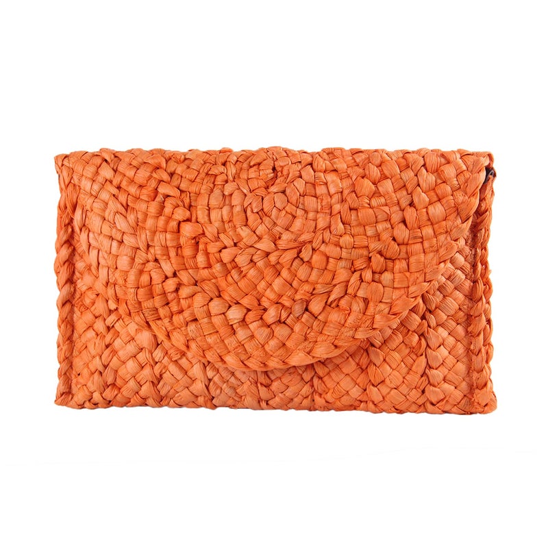 KUANG! Womens Straw Clutch Purse Handbag Shoulder Clutch Envelope Wallet Beach Straw Purse for Ladies - Image 1