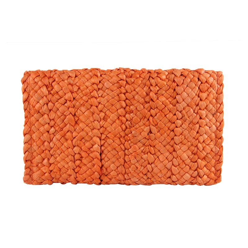 KUANG! Womens Straw Clutch Purse Handbag Shoulder Clutch Envelope Wallet Beach Straw Purse for Ladies - Image 2