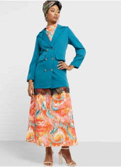 Khizana Double Breasted Lapel Blazer  - Image 4