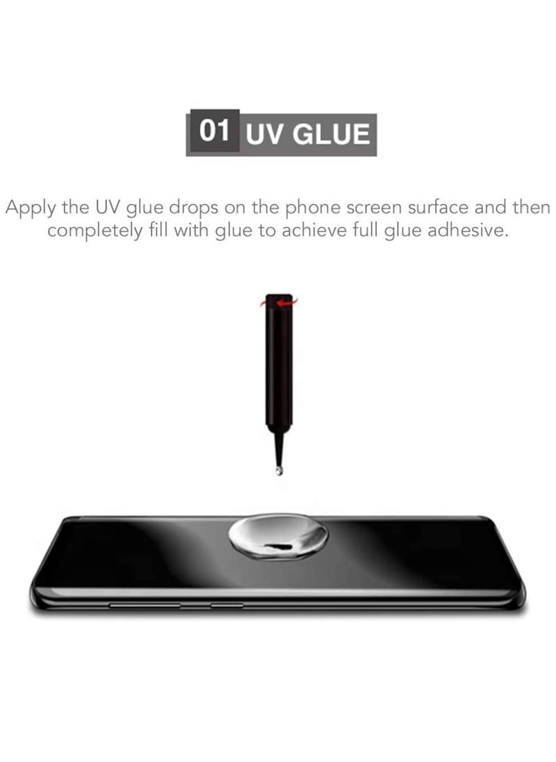 Generic Full Glass Screen Protector For Motorola Edge 30 Ultra UV Tempered Glass Full Glue Cover Screen Protector Fingerprint Unlock Screen Glass Film  - Image 2