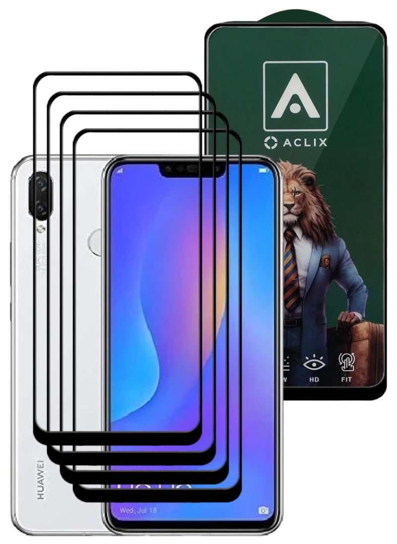 ACLIX 4 Pieces Antistatic ESD Dustproof Premium Quality High Definition Tempered Glass Screen Protector Designed For Huawei nova 3i - Image 1