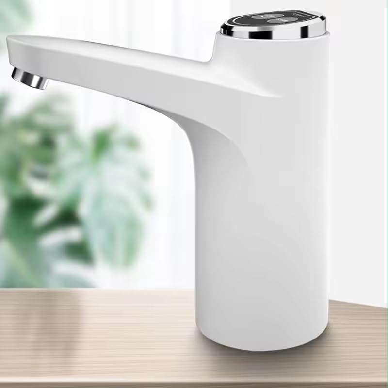 PONDI USB Rechargeable Water Dispenser Without Detachable Base for 5 Gallon Bottles - Portable Dispenser with 1200mAh Battery - Smart and Automatic - Ideal for Home, Office, and Outdoor Use (Smart White) - Image 1