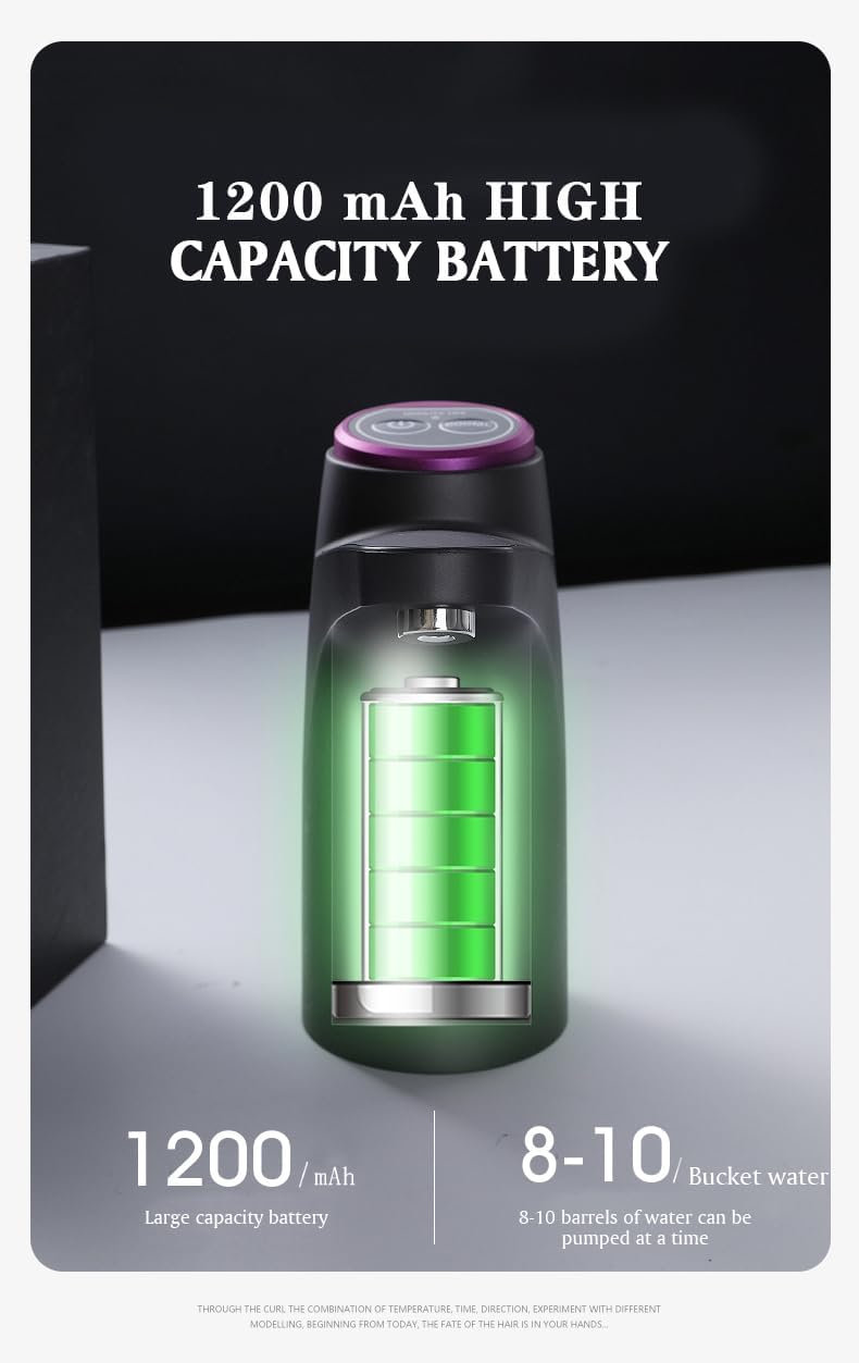 PONDI USB Rechargeable Water Dispenser Without Detachable Base for 5 Gallon Bottles - Portable Dispenser with 1200mAh Battery - Smart and Automatic - Ideal for Home, Office, and Outdoor Use (Smart White) - Image 3