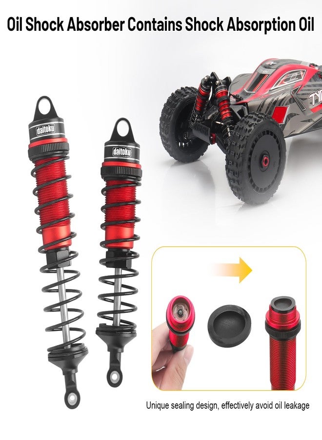 daitoku RC Car Shock, daitoku Shock Absorber Front & Rear for 1/8 Arrma Typhoon 6S Redcat FS/ZD Racing Buggy Truggy - Red - Image 2