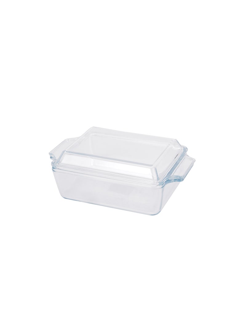 Royalford 1.0 L Glass Baking Dish with Lid-RF12207/ Rectangle Tray Perfect for Baking and Serving/ Casserole with Easy Grab Handles/ Oven, Dishwasher and Freezer Safe Clear - Image 3