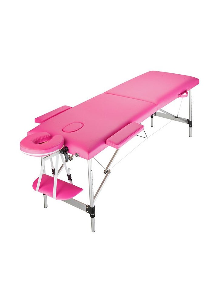 IOLITE Folding Beauty Bed 95cm length 19cmX74cm width Professional Portable Spa Massage Tables Foldable with Bag Salon Portable Massage Bed Foldable Massage Tables with Pillow SPA Bed   Stainless Steel Frame  SPA Salon Tattoo Massage Therapeutic Treatment Massage Adjustable Table  - Image 1