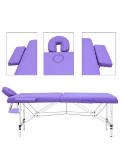 IOLITE Folding Beauty Bed 95cm length 19cmX74cm width Professional Portable Spa Massage Tables Foldable with Bag Salon Portable Massage Bed Foldable Massage Tables with Pillow SPA Bed   Stainless Steel Frame  SPA Salon Tattoo Massage Therapeutic Treatment Massage Adjustable Table  - Image 3