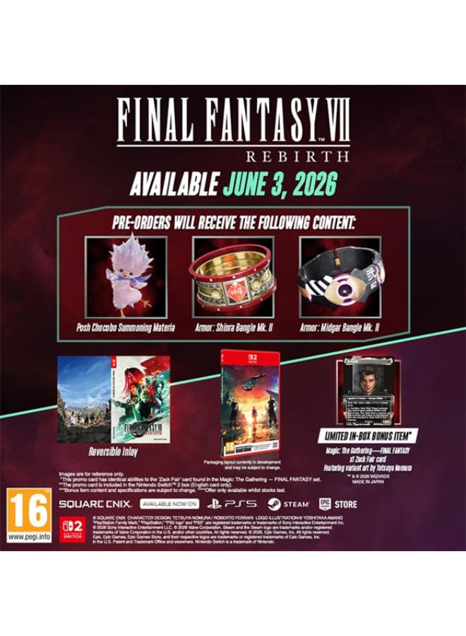 Square Enix Final Fantasy VII Rebirth with MTG Promo Card PEGI Switch 2 - pc_games - Image 2