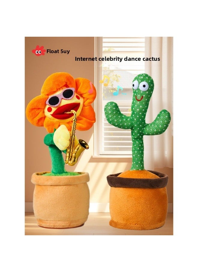 Generic - Dancing Cactus Toys Can Learn To Talk Baby Baby Children 0 A 1 Year Old Enchanting Flower Repetition Recording Doll-Color:[remote Control Bluetooth Model] Cactus 1099 Songs + Learning To Speak + Recording + Luminous Dancing-Height:[collect And Purchase, Priority Delivery] - Image 1