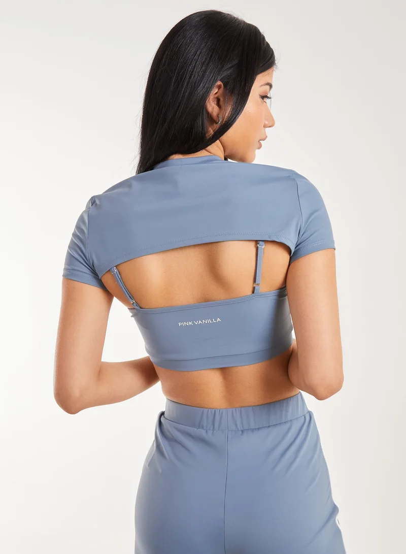 بينك فانيلا بلوزة رياضية فائقة النعومة  في