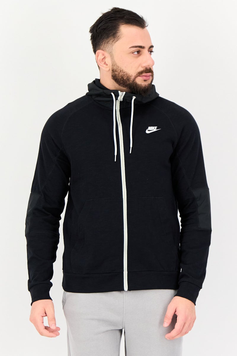 Nike Men Standard Fit Long Sleeve Outdoor Hoodies, Black - Image 1