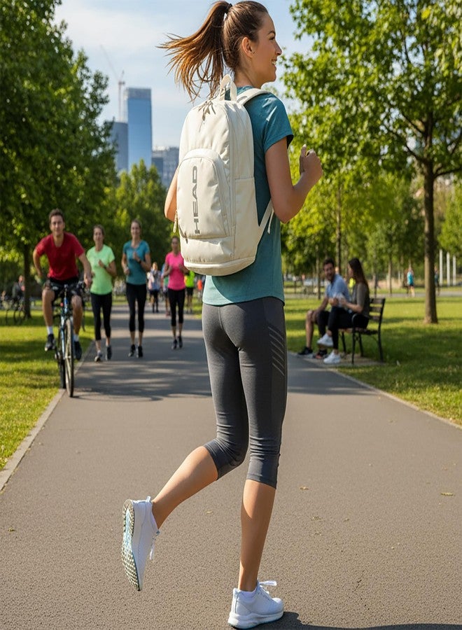 HEAD حقيبة ظهر سفر مقاومة للماء للنساء، حقيبة ظهر خفيفة الوزن بحجم 15.6 بوصة للكمبيوتر المحمول مع قسم للأحذية، حقيبة يومية غير رسمية لحقائب الكلية مع 10 جيوب لليلة واحدة/الرياضة/صالة الألعاب الرياضية/العمل/اللياقة البدنية - Image 3