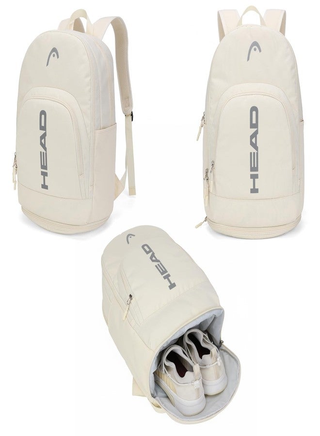 HEAD حقيبة ظهر سفر مقاومة للماء للنساء، حقيبة ظهر خفيفة الوزن بحجم 15.6 بوصة للكمبيوتر المحمول مع قسم للأحذية، حقيبة يومية غير رسمية لحقائب الكلية مع 10 جيوب لليلة واحدة/الرياضة/صالة الألعاب الرياضية/العمل/اللياقة البدنية - Image 1