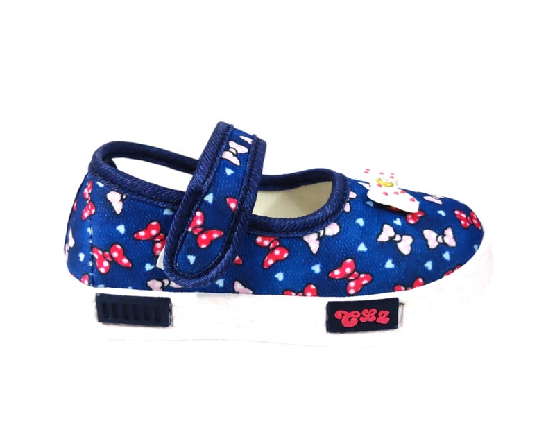 Coolz Girls Baby Fashion and Casual Ballerina Cute-1 for 1-4 yrs I Kids Shoes for Girls I (Blue-Pink, 18 Months) - Image 3